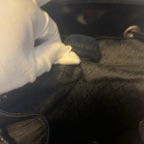 Vintage 90s Gucci nylon Bamboo Handle Leather Backpack Bookbag EUC - Picture 10 of 16